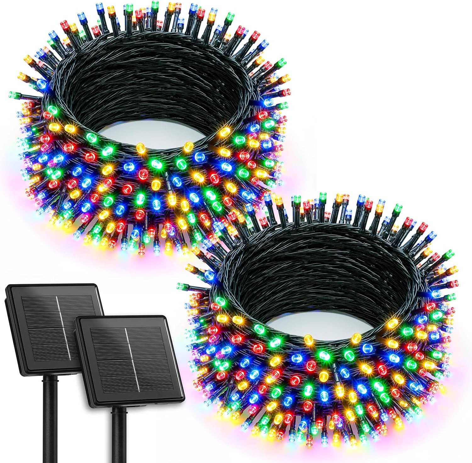 2 Pack Solar String Lights Outdoor