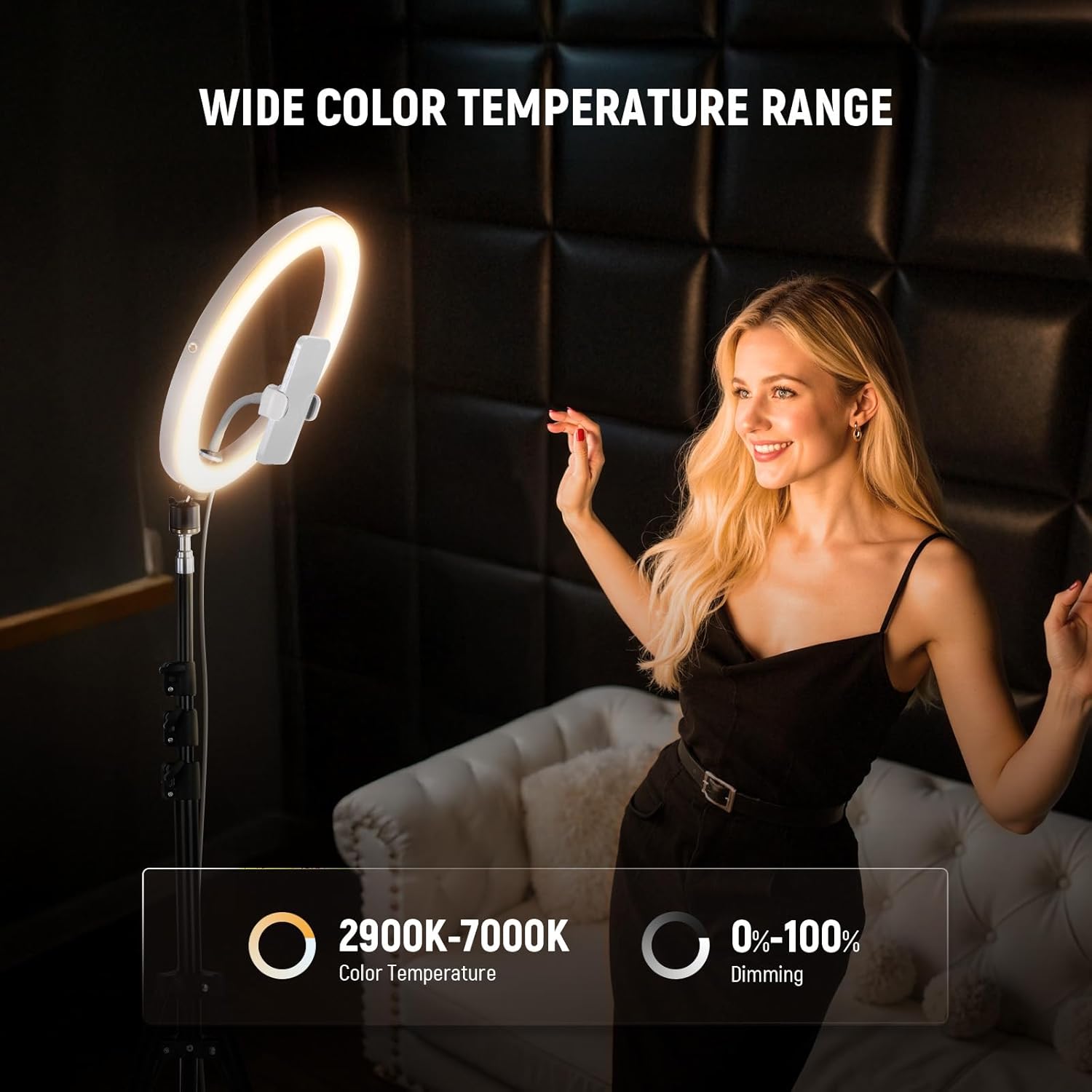 RH12B Pro High Power LED Ring Light with Tripod Stand