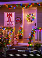 2 Pack Solar String Lights Outdoor